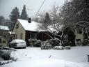 Snowy house.