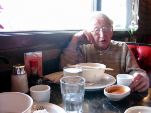 My dad at lunch.