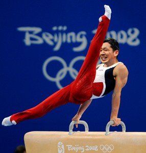 Todd and the pommel horse.